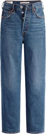 Levi's Ribcage Straight Ankle Jeans - Dames - Regular Fit Jeans - Blauw - W26 L31 - Katoen - Jeans