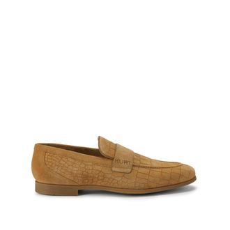 Kurt Geiger Mens Suede Aldgate Flex Loafers - Camel - Size UK 11