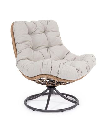 Outdoor Living Silla giratoria acero antracita