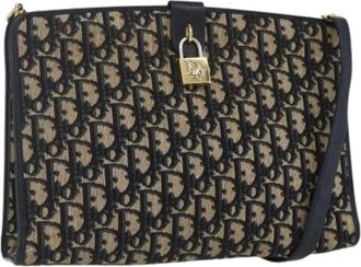 Dior Pre-owned Cross Body Bags, female, Multicolor, Size: ONE SIZE Pre-owned Vintage Trotter Canvas Shoulder Bag