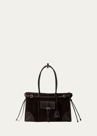 Prada Bonnie Large Corduroy Tote Bag