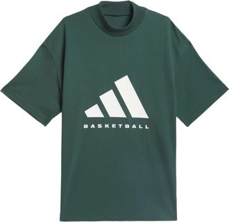 adidas Basketball Logo Tee Mineral Green IT4510
