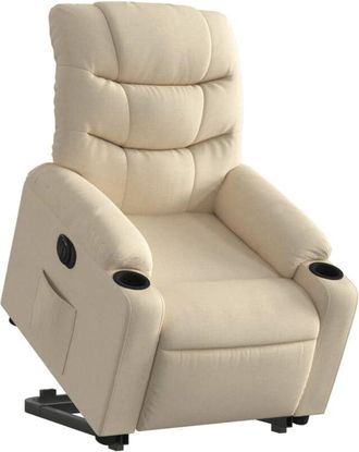 vidaXL Vidaxl - Sill&oacute;n El&eacute;ctrico Reclinable Elevable De Tela Color Crema
