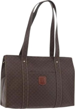 Celine Pre-owned Tote Bags, female, Brown, Size: ONE SIZE Pre-owned Vintage Macadam Tote Bag