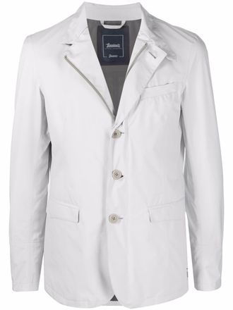 Herno single-breasted jacket - men - Polyester/Polyamide/Polytetrafluoroethylene (PTFE)/Spandex/Elastane - 52 - Neutrals