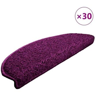 vidaXL Vidaxl - Tappetini per scale 30 pz 65x21x4 cm Viola Semicircolari Grandi