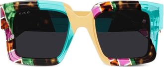 Gucci Occhiali da sole squadrati - Blu