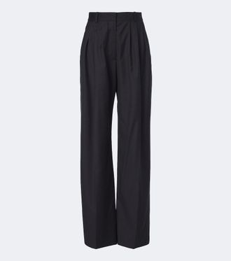The Row Daniela virgin wool wide-leg pants