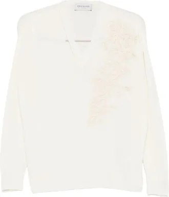 Ermanno Scervino Womens Embroide Cotton Sweater