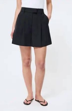 French Connection Harry Suiting Wide Leg Short In Black