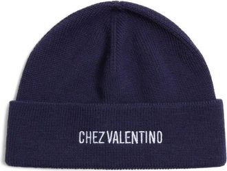 Valentino Garavani Chez Valentino Cotton And Wool Beanie