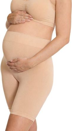 Cache Coeur Essentiel Seamless Maternity Cycling Shorts in Beige at Nordstrom, Size X-Large