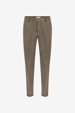 Bsettecento Slim-Fit-Hose aus Lyocell-Baumwolle und Seide