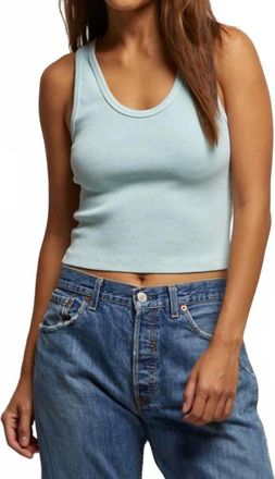 perfectwhitetee Blondie Tank In Sky Blue