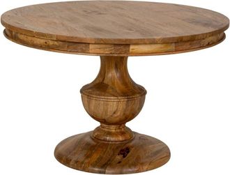 Wanderlust Deco Mesa de comedor de madera marr&oacute;n 120x120x76 alt. cm