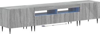 vidaXL Conjunto De 3 Muebles Para Tv Con Led Sonoma Gris Vidaxl