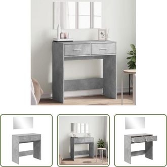 vidaXL Specchio toeletta - Toeletta con Specchio Grigio Cemento 80x39x80 cm