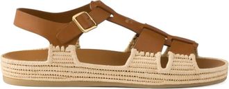 Prada Brown Open Toe Sandals