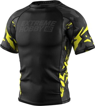OEM Camiseta De Manga Corta Extreme Hobby Rashguard Black Panther Negra Y Amarilla M
