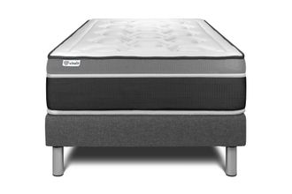 VITALIT Somier gris + Colch&oacute;n con espuma viscoel&aacute;stica 120 x 190