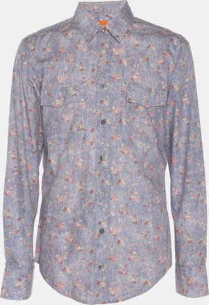 Boss Orange by Hugo Boss Multicolor Floral Print Cotton Long Sleeve Shirt