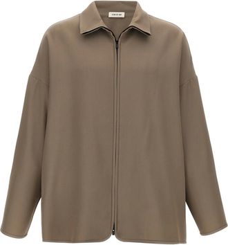 Fear of God Virgin Wool and Viscose Blend Jacket - Heren - Zomerjassen - Beige - M - Leer - Jassen