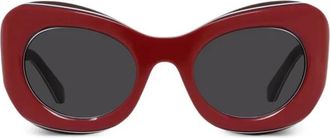 Loewe Signature Zonnebril - Dames - Zonnebrillen - Rood - 52 MM - Accessoires