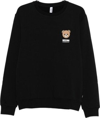 Moschino Teddy Bear Graphic Cotton-Elastane Sweatshirt
