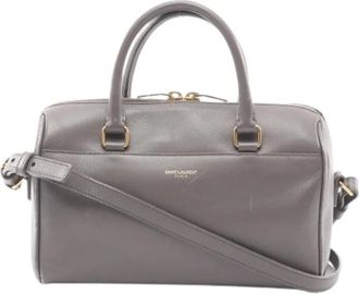 Saint Laurent Pre-owned Handbags, female, Gray, Size: ONE SIZE Pre-owned Vintage Handbag