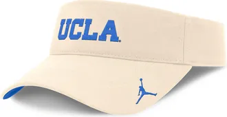 Nike Jordan Mens UCLA Bruins Primetime Ace Jordan Brand Dri-FIT College Adjustable Visor in Brown | JC050C3HUCL-J5D