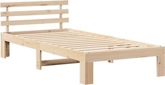 vidaXL Estructura De Cama Marr&oacute;n 80 X 200 Cm Madera Maciza De Pino Vidaxl