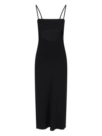 Alexander Wang Embossed Logo Slip Dress Dress - Black