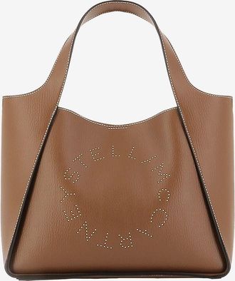 Stella McCartney Shopper aus genarbtem Kunstleder Stella Logo