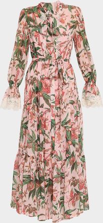 Kobi Halperin Payne Tiered Floral-Print Maxi Dress