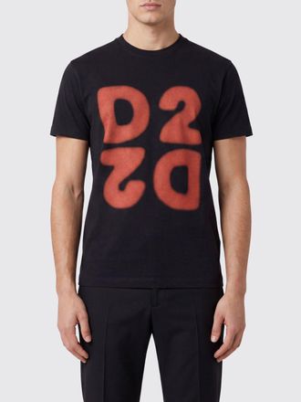 Dsquared2 T-shirt slim fit in cotone a maniche corte con logo stampato