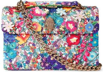 Kurt Geiger Kensington Floral Convertible Shoulder Bag in Blue/green Multi at Nordstrom