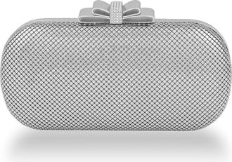 Whiting & Davis Marilyn Bow Minaudiere in Pewter at Nordstrom