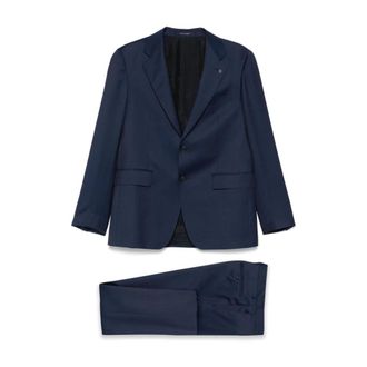 Tagliatore Single-Breasted Suit - male - Tagliatore - Single Breasted Suits - Blue - L - Suits