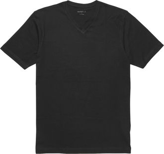 Marvelis V-Shirt MARVELIS, Herren, Gr. 3XL, schwarz, Jersey, Obermaterial: 100% Baumwolle, regular fit, V-Ausschnitt, Shirts V-Shirt, V-Ausschnitt, Doppelpack,