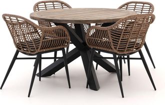 Intenso Furniture Intenso Azora/ROUGH-Y &oslash;120cm dining tuinset 5-delig
