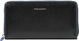 Piquadro Accessoires, Dames, Zwart, ONE Size, Katoen, Portemonnee met rits