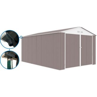 Habitat et Jardin Habitat Et Jardin - Garage in metallo Nevada - 15,36 m&sup2; con grondaia