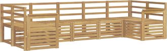 vidaXL Conjunto De Sof&aacute;s De Exterior 7 Uds. Blanco Vidaxl