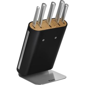 Global UKON 6 Piece Knife Block Set in Silver at Nordstrom