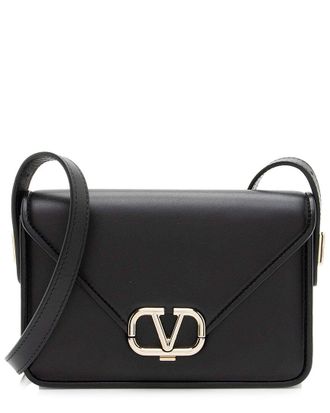Valentino Black Calfskin Letter Small Shoulder Bag (Authentic Pre-Loved)