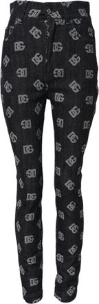 Dolce & Gabbana Logo Print Slim Jeans