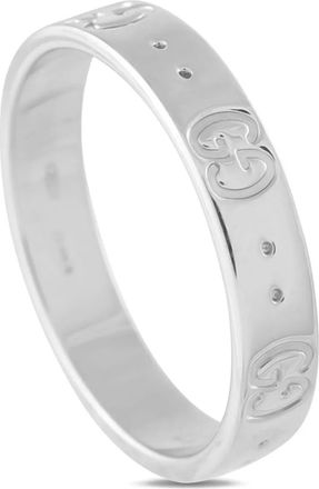 Gucci Anello Icon GG in oro bianco 18 carati - Argento