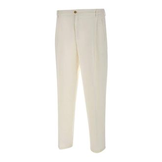 BRIGLIA 1949 Chinos, male, White, Size: M Manhattan Trousers