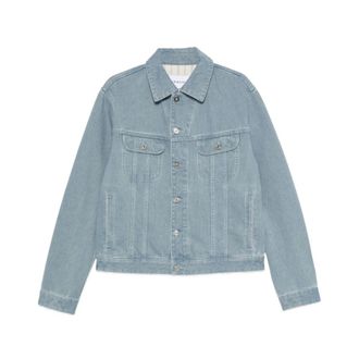 Givenchy Jassen, Heren, Blauw, M, Denim, Logo-patch Denim Jacket