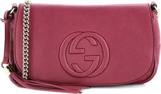 Gucci Soho Chain Leather Medium crossbody bag - Roze